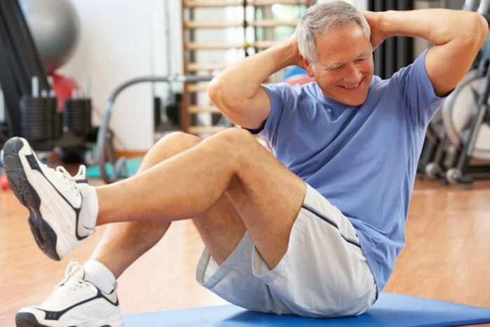 man doing physical exercise to treat prostatitis