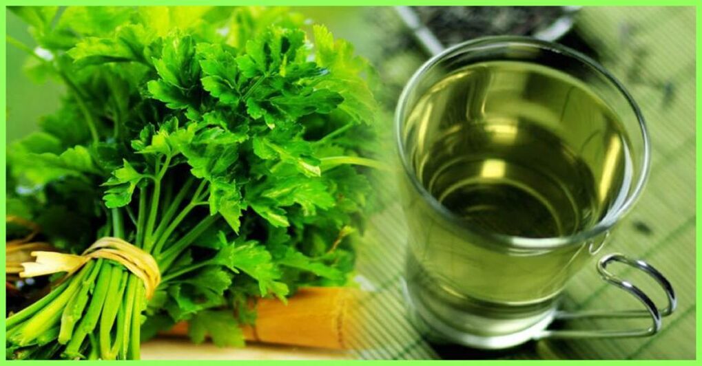 A decoction based on parsley is a curative remedy for the treatment of prostatitis